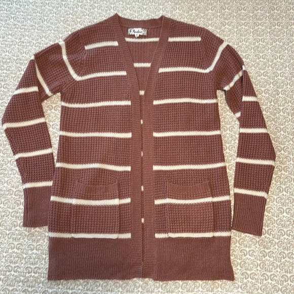 Blush Striped Cardigan - Picture 1 of 3